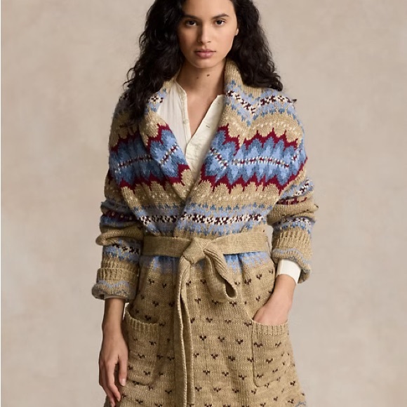 Polo by Ralph Lauren Wool-Blend Shawl Cardigan - Picture 2 of 12